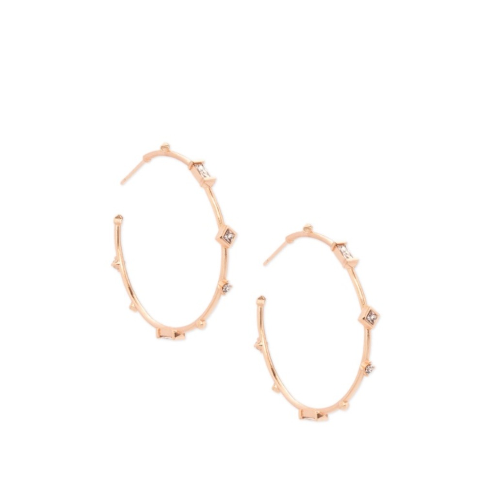 Kendra Scott Rhoan Rose Gold Hoop Earrings
